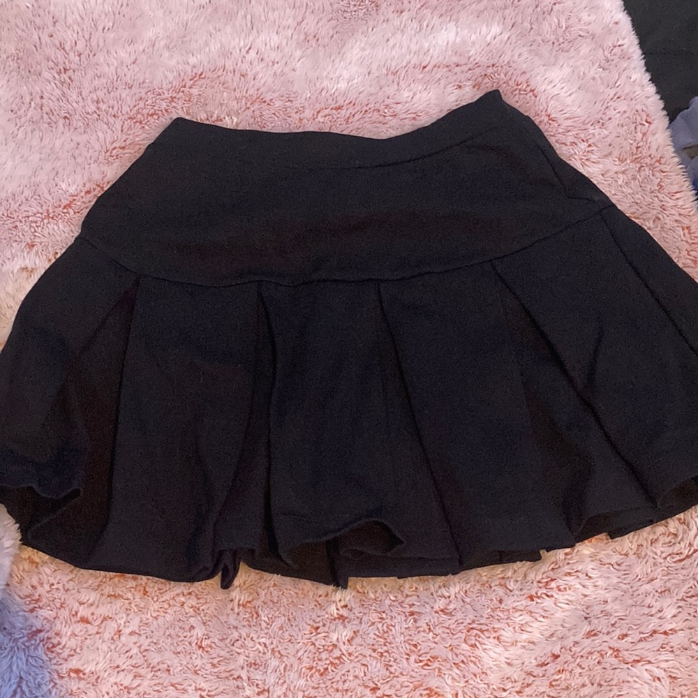 Black spandex school skirt
